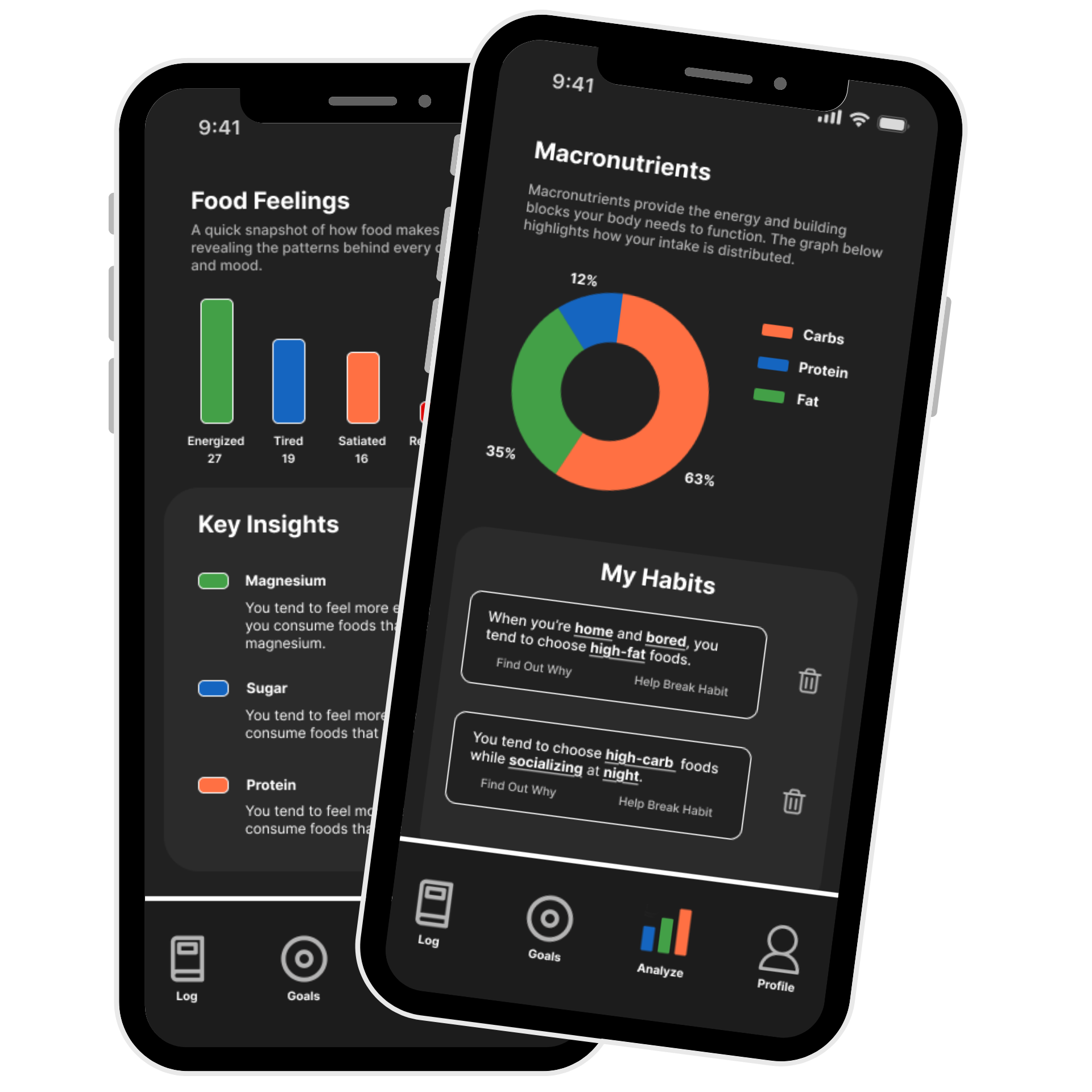 Analyze results screen